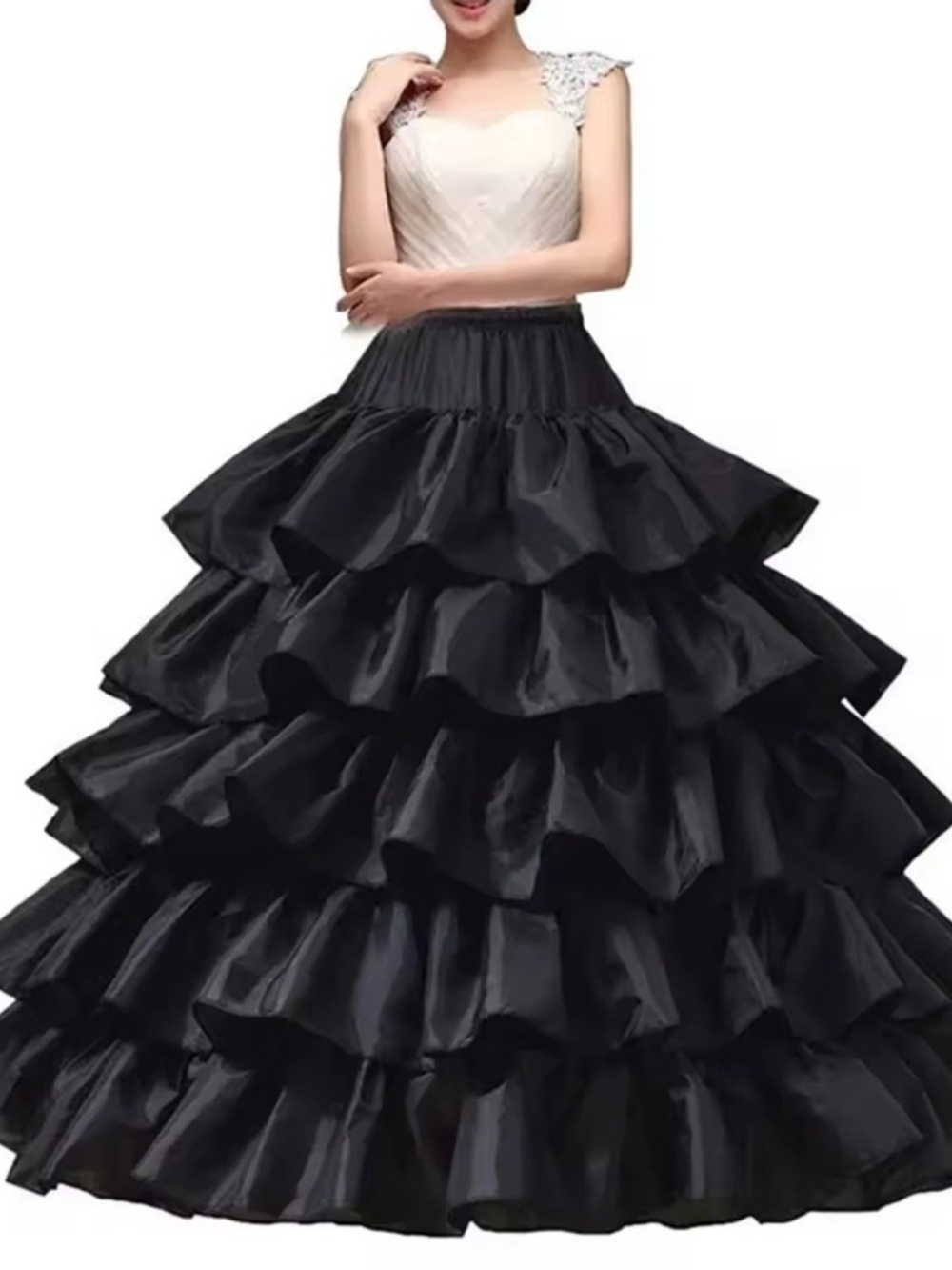 Black Tiered Ruffle skirt